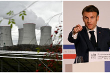 „Momentálne rokujeme s francúzskym Framatome, s ktorým pripravujeme dohodu. Chceli by sme ju podpísať v prvom polroku 2024,“ priblížil pre HN Branislav Strýček, šéf Slovenských elektrární. Na snímke vľavo sú Mochovce, vpravo je francúzsky prezident Emmanuel Macron.

FOTO: TASR, Reuters, Koláž HN