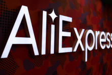 FILE PHOTO: The logo of AliExpress is seen inside the company‘s office in Moscow, Russia July 9, 2020. Picture taken July 9, 2020. REUTERS/Evgenia Novozhenina/File Photo