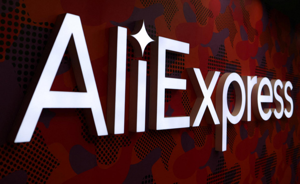 FILE PHOTO: The logo of AliExpress is seen inside the company‘s office in Moscow, Russia July 9, 2020. Picture taken July 9, 2020. REUTERS/Evgenia Novozhenina/File Photo