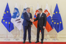 Premiér Fico šéfovi OECD Cormanovi sľúbil, že sa slovenská vláda bude inšpirovať odporúčaniami analytikov jeho organizácie. FOTO: TASR/J. Novák
