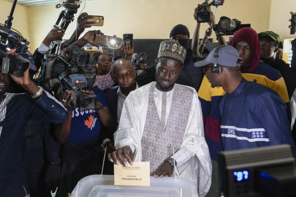 Senegalský opozičný kandidát Bassirou Diomaye Faye. FOTO: TASR/AP