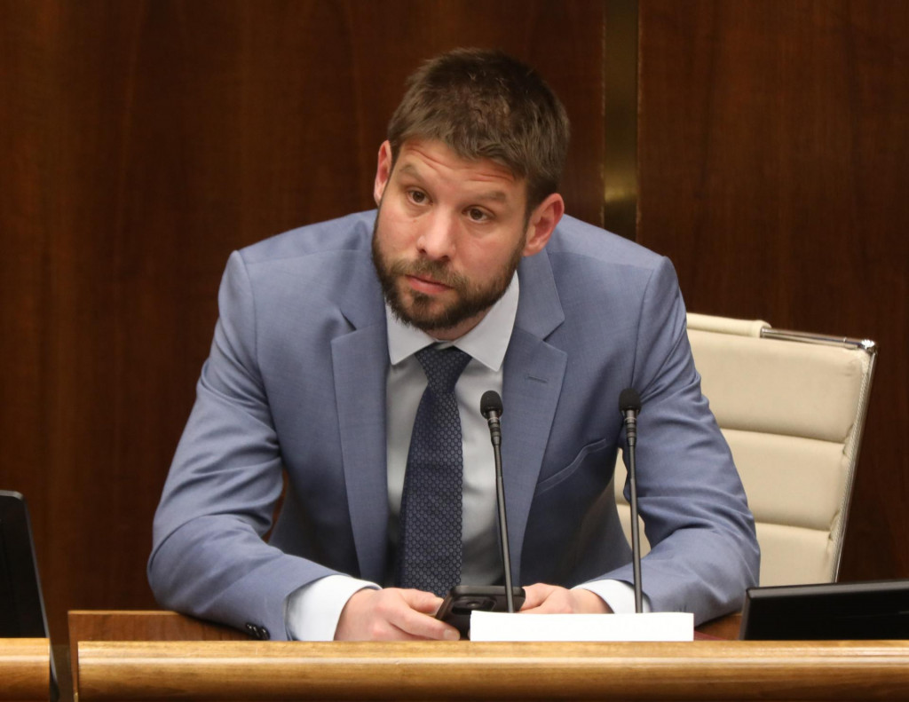 Predseda Progres&iacute;vneho Slovenska Michal &Scaron;imečka. FOTO: HN/Peter Mayer