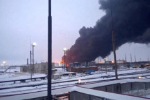 Požiar v ropnej rafinérii v Riazani. FOTO: Reuters