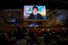 Vodca libanonského hnutia Hizballáh Hasan Nasralláh. FOTO: Reuters