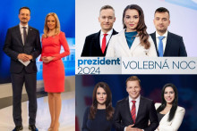 Volebná noc v slovenských televíziách.