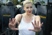 Bieloruská aktivistka Maryja Aľaksandravna Kalesnikavová. FOTO: TASR/AP