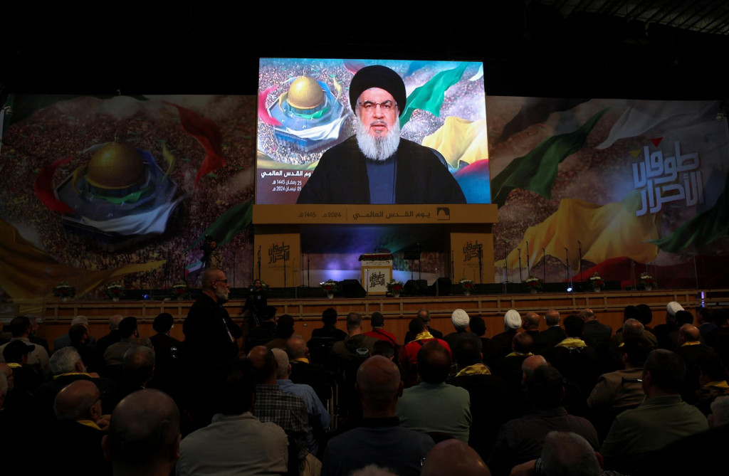 Vodca libanonského hnutia Hizballáh Hasan Nasralláh. FOTO: Reuters