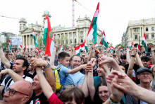 Protivládny protest v Budapešti. FOTO: Reuters