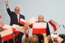 Predseda opozičnej konzervatívnej strany Právo a spravodlivosť (PiS) Jaroslaw Kaczynski. FOTO: TASR/AP