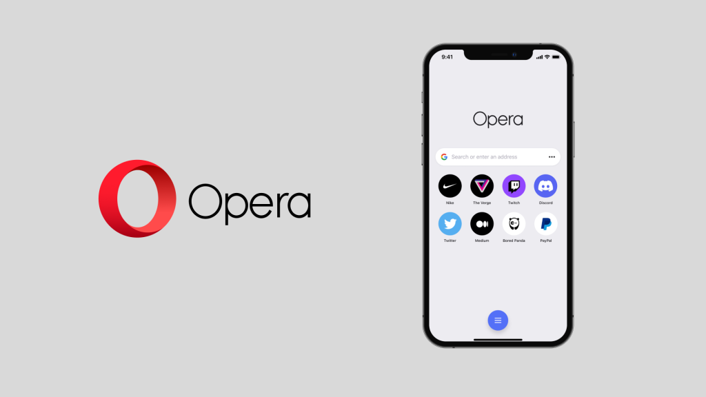 Prehliadač Opera pre iOS. FOTO: Opera