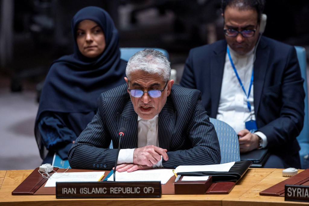 Iránsky veľvyslanec pri OSN Amír Saíd Iravání. FOTO: Reuters