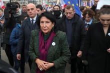 Gruzínska prezidentka Salome Zurabišviliová. FOTO: Reuters
