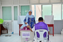 Parlamentné voľby na Maldivách. FOTO: TASR/AP