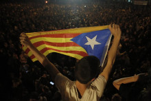 Katalánskav vlajka ‘Estelada‘, symbol Katalánska. FOTO: TASR/AP