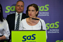 Podpredsedníčka strany Sloboda a Solidarita Mária Kolíková. FOTO: TASR/Pavol Zachar