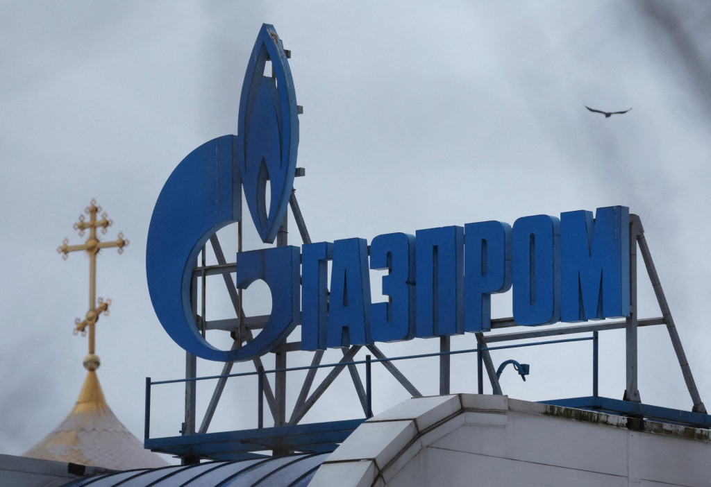 Logo spoločnosti Gazprom. FOTO: Reuters