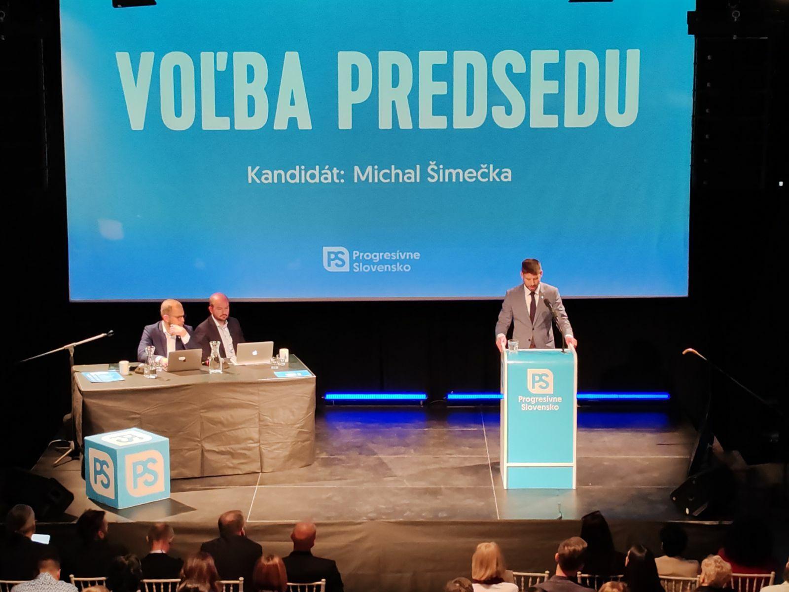 Progresívne Slovensko si v Košiciach volí vedenie, Šimečka v strane nemá vyzývateľa