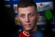 Slovenský hokejový reprezentant a obranca Martin Fehérváry. FOTO: TASR/Jakub Kotian
