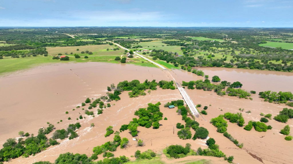 Záplavová oblasť v Brooks Crossing v Texase. FOTO: Reuters