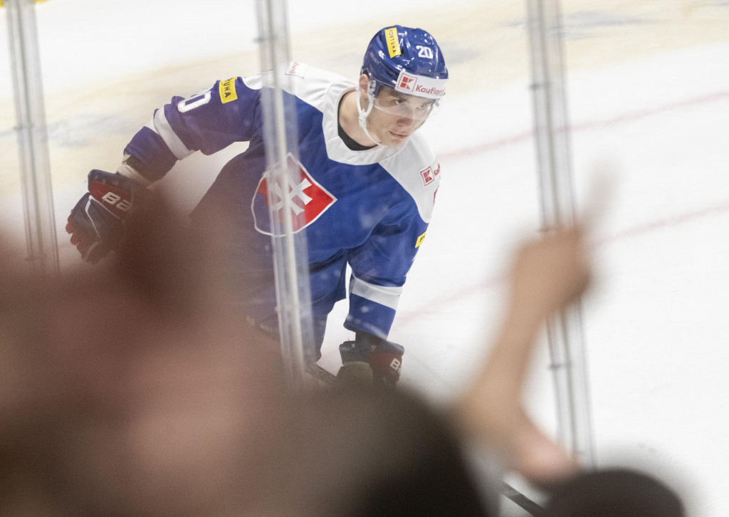 Slovenský hokejista Juraj Slafkovský. FOTO: TASR/Martin Baumann