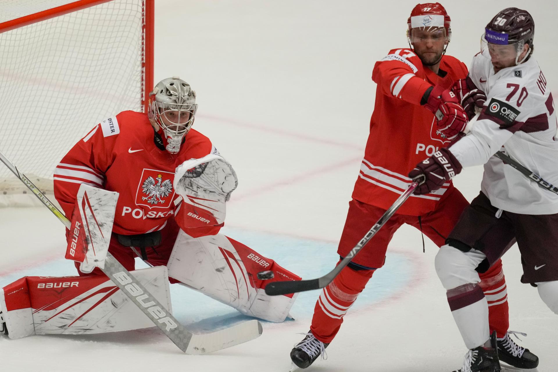 MS v hokeji: Lotyši zdolali Poliakov po predĺžení, zajtra ich čaká zápas s Kazachstanom