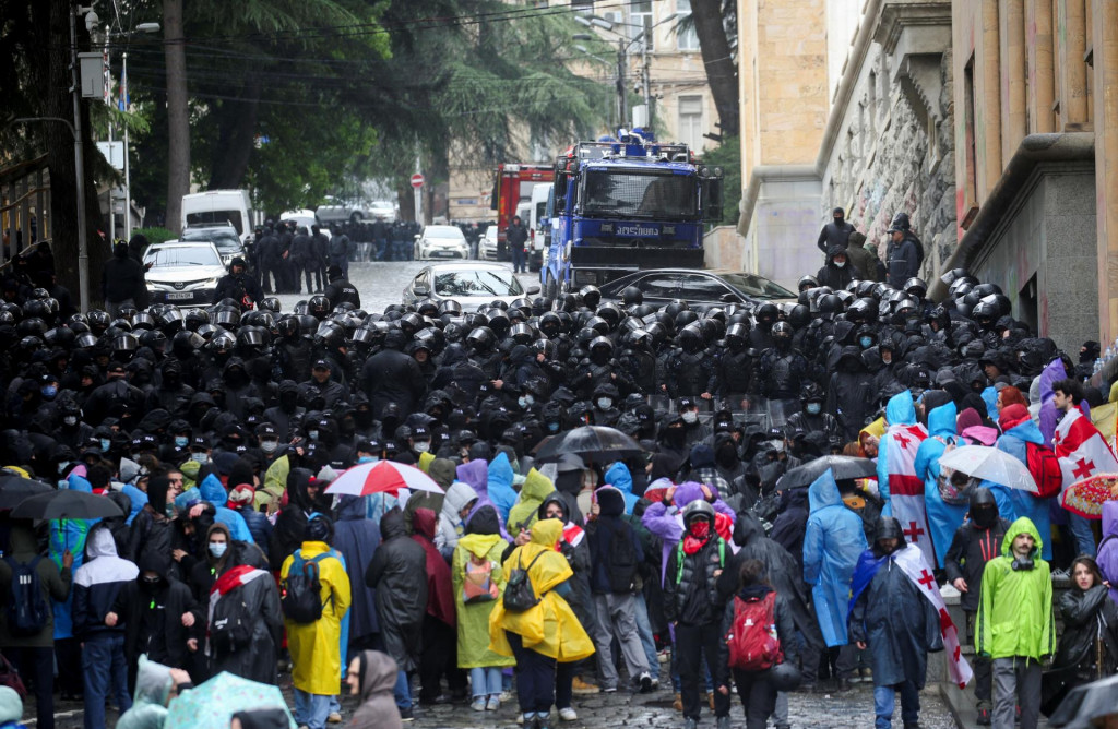 Protest v Tbilisi. FOTO: REUTERS