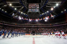 Aréna v Prahe, kde sa odohrávajú MS v hokeji. FOTO: IIHF