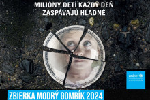 Kampaň Unicefu na tohtoročn&uacute; charitat&iacute;vnu zbierku Modr&yacute; gomb&iacute;k.