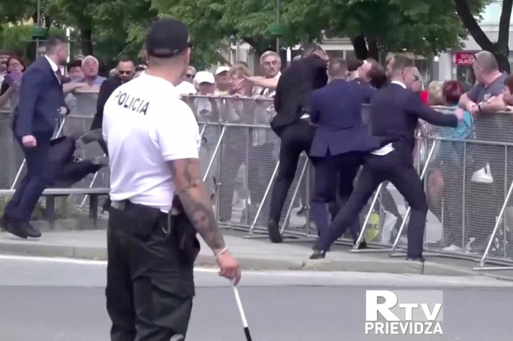 Streľba na Roberta Fica. FOTO: RTV Prievidza