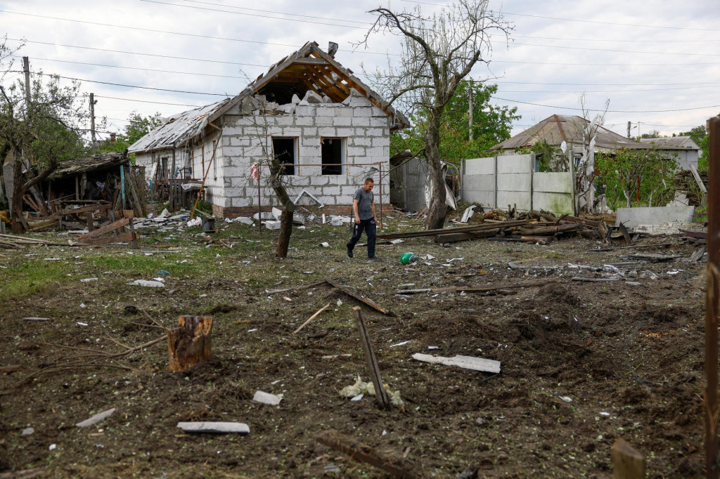 Miesto po ruskom útoku. FOTO: Reuters