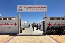 Poľná nemocnica Medzinárodného Červeného kríža. FOTO: Reuters