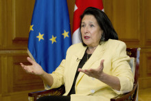 Gruzínska prezidentka Salome Zurabišviliová. FOTO: TASR/AP

