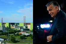 Viktor Orbán a jadrová elektráreň pri meste Paks. FOTO: Facebook/MVM Paksi, TASR/Jaroslav Novák