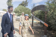 Minister zahraničných vecí a európskych záležitostí Juraj Blanár počas návštevy Územia pod ochranou OSN v Nikózii na Cypre. FOTO: TASR/Martin Baumann