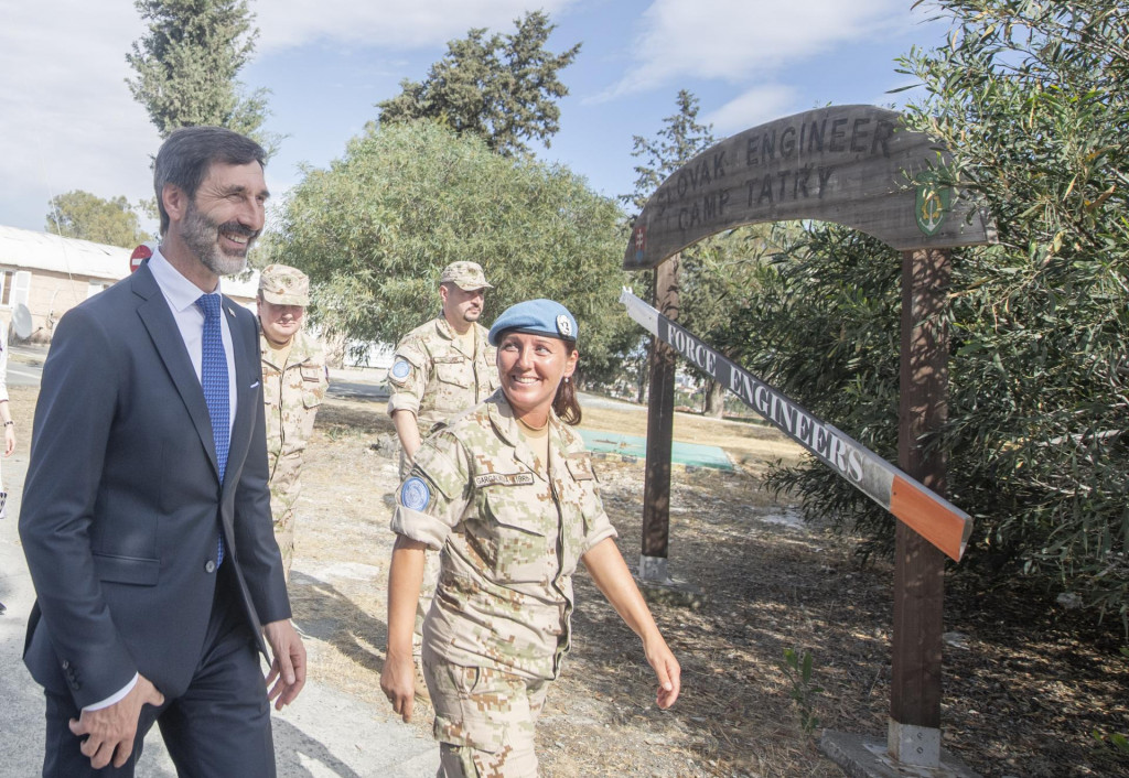Minister zahraničných vecí a európskych záležitostí Juraj Blanár počas návštevy Územia pod ochranou OSN v Nikózii na Cypre. FOTO: TASR/Martin Baumann