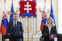 Novozvolený prezident Peter Pellegrini a prezidentka Zuzana Čaputová. FOTO: TASR/Jaroslav Novák