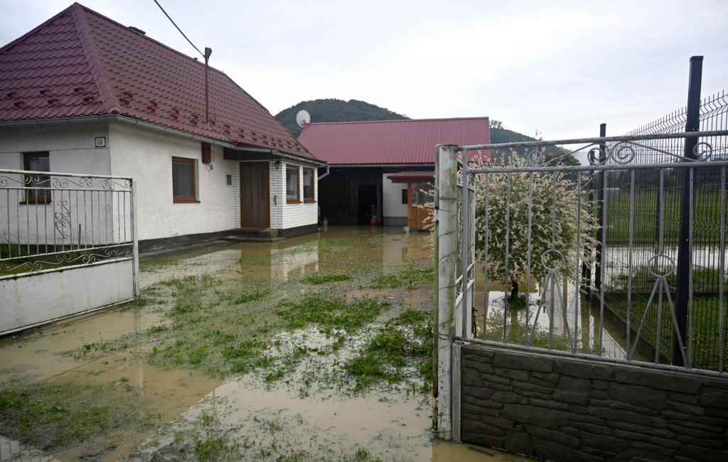 Na snímke povodeň v obci Ubľa okrese Snina 11. júna 2024.