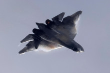 Ilustračná fotografia. Stíhačka Suchoj Su-57. FOTO: Reuters
