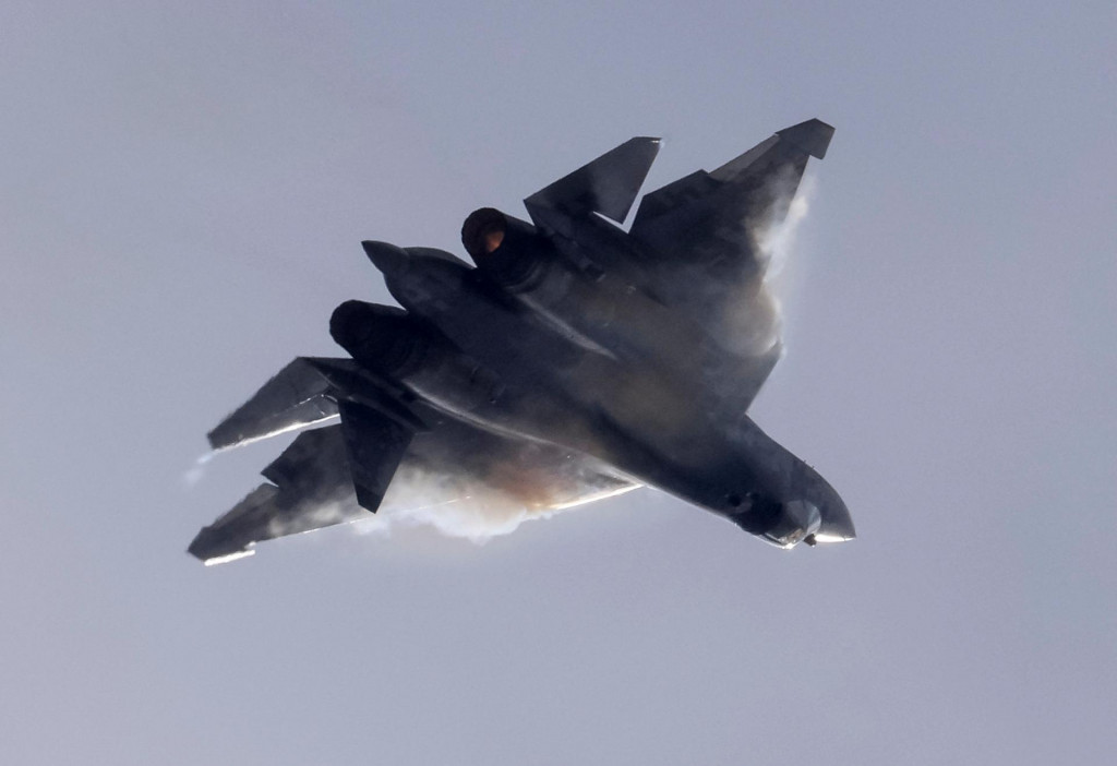 Ilustračná fotografia. Stíhačka Suchoj Su-57. FOTO: Reuters