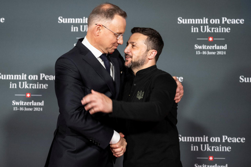 Poľský prezident Andrzej Duda a jeho ukrajinský náprotivok Volodymyr Zelenskyj. FOTO: Reuters​