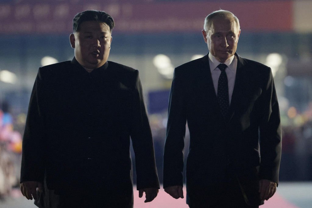 Ruský prezident Vladimir Putin a severokórejský líder Kim Čong-un. FOTO: REUTERS