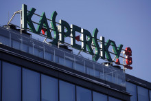 Logo na sídle ruskej firmy Kaspersky Lab v Moskve. FOTO: TASR/AP