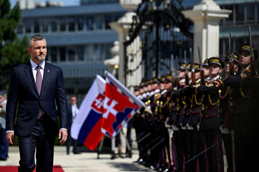 Prezident Peter Pellegrini počas inaugurácie. FOTO: Reuters