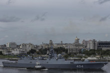 Fregata triedy Admirál Gorškov ruského námorníctva.FOTO: TASR/AP