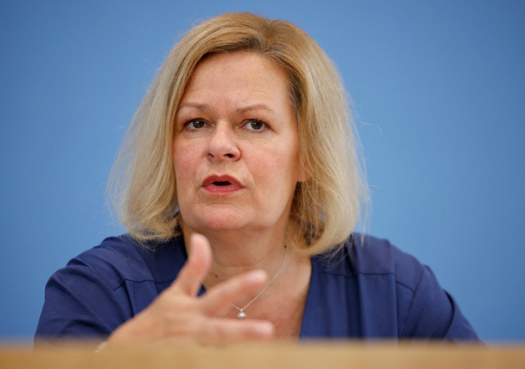 Nemecká ministerka vnútra Nancy Faeserová. FOTO: Reuters