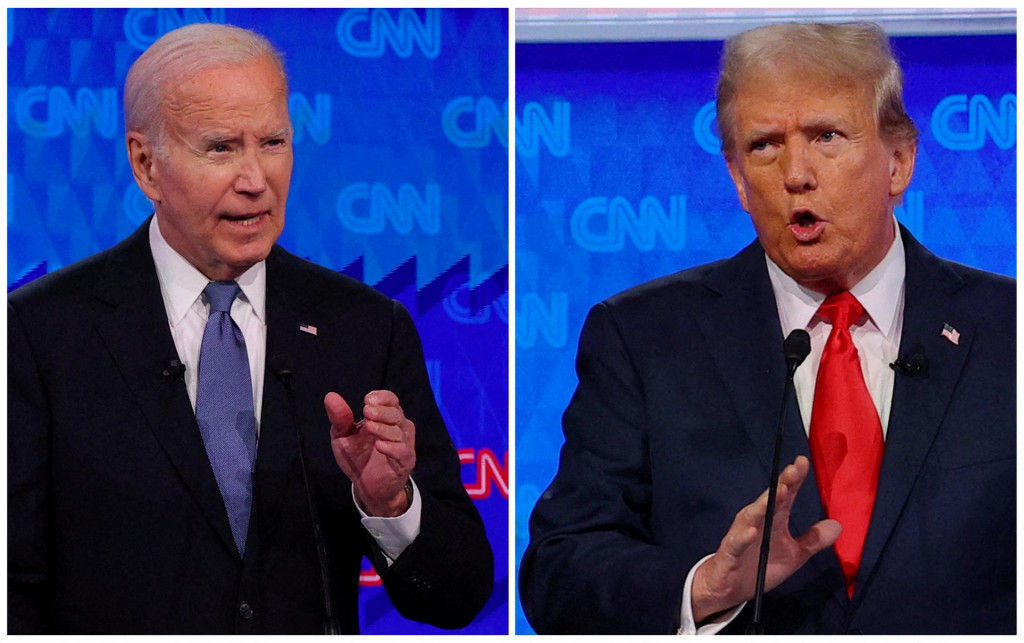 V televíznej debate sa stretli demokratický kandidát a úradujúci americký prezident Joe Biden s bývalým prezidentom a republikánskym kandidátom Donaldom Trumpom.