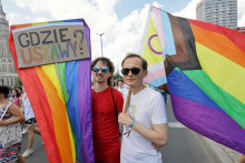 Podporovatelia LGBT v Poľsku. FOTO: Reuters