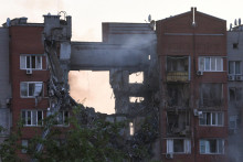Budova zničená ruským útokom. FOTO: Reuters