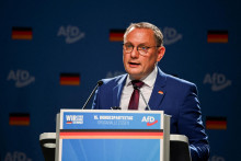 Spolulíder nemeckej strany Alternatíva pre Nemecko Tino Chrupalla. FOTO: Reuters