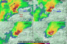 Postup supercely z Radaru Kojšovská hoľa. FOTO: SHMÚ